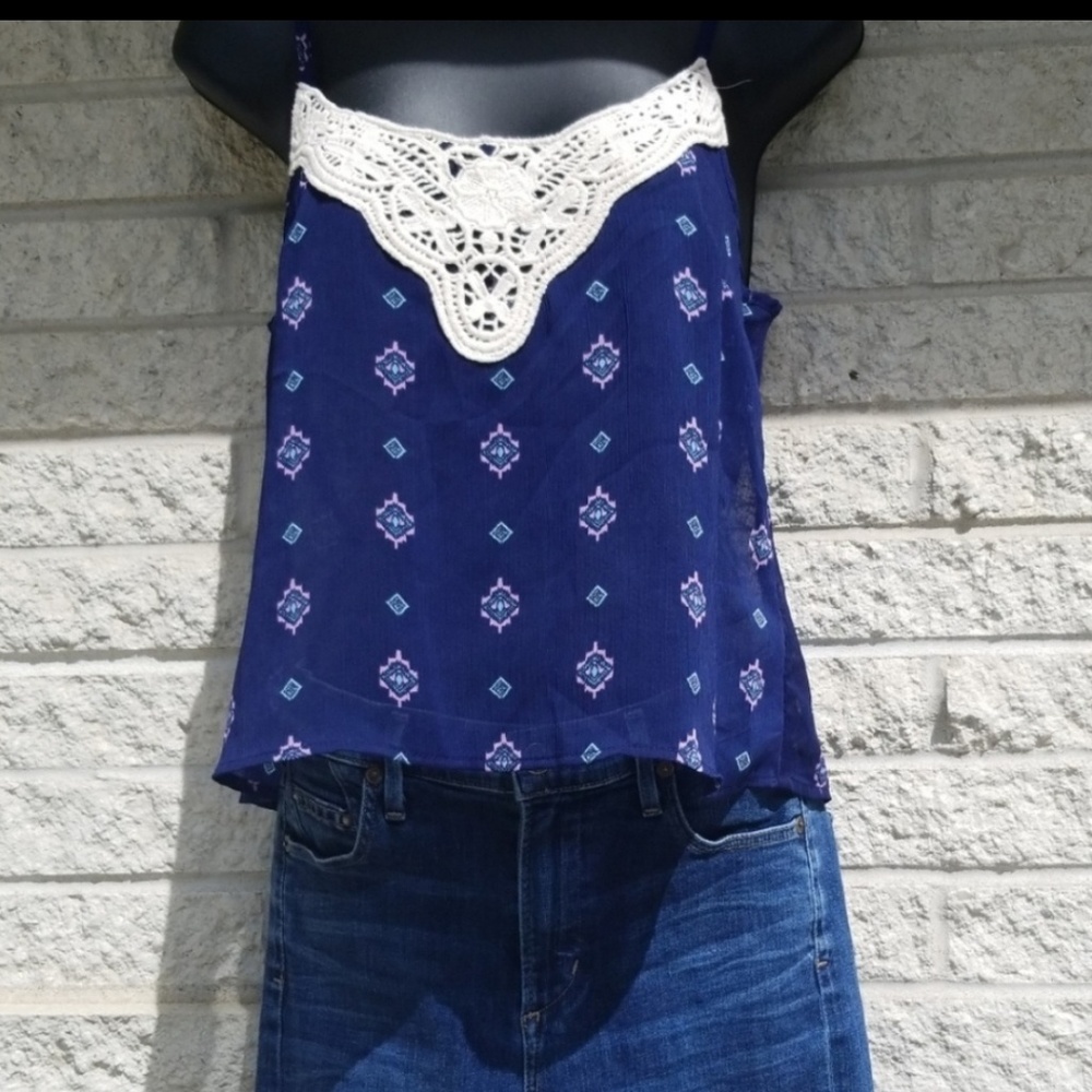 Charlotte Russe Tribal Sheer Tank S